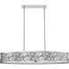 Opal 8 Light 55 inch Chrome Linear Chandelier Ceiling Light