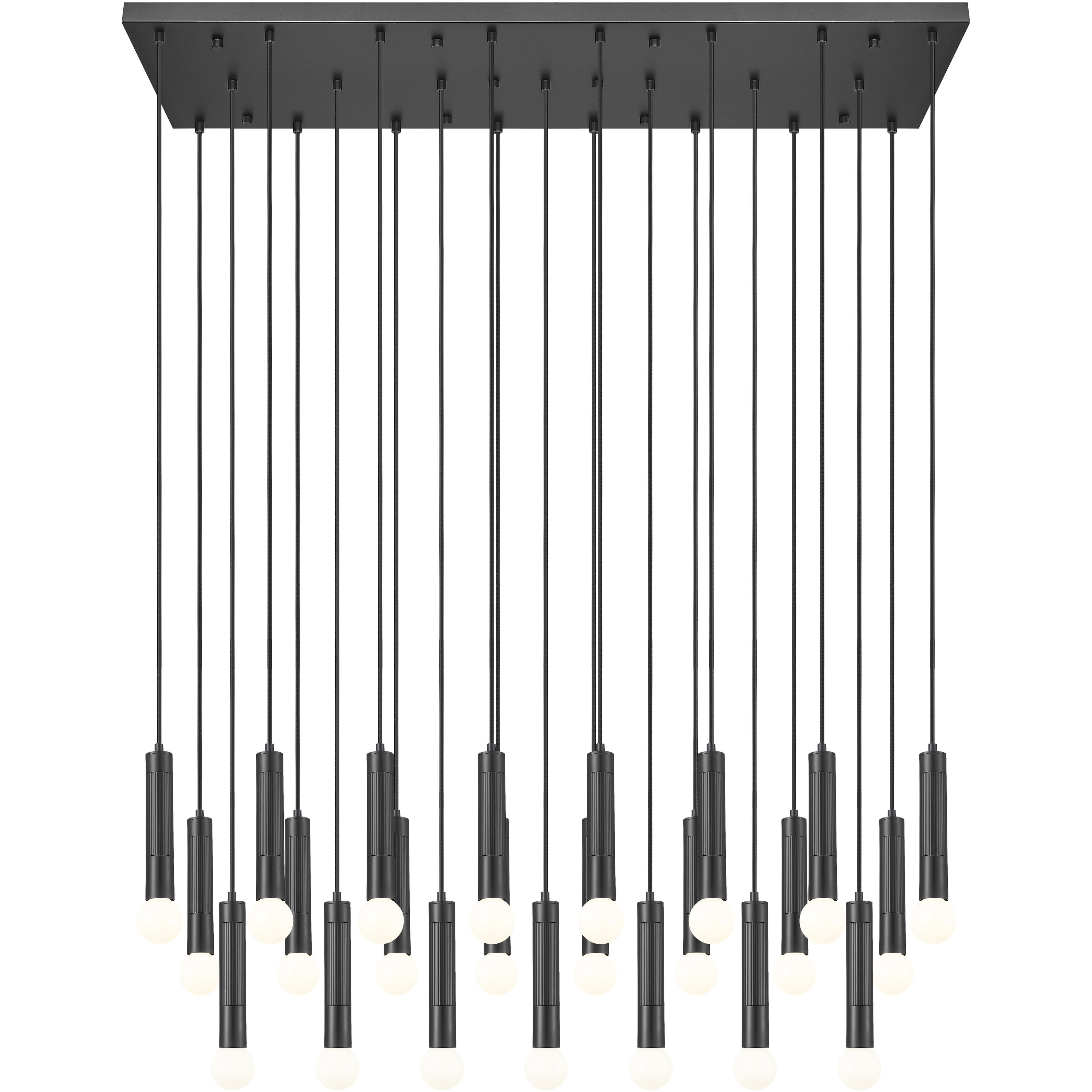 Stari Linear Chandelier Ceiling Light in Matte Black