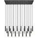 Stari Linear Chandelier Ceiling Light in Matte Black