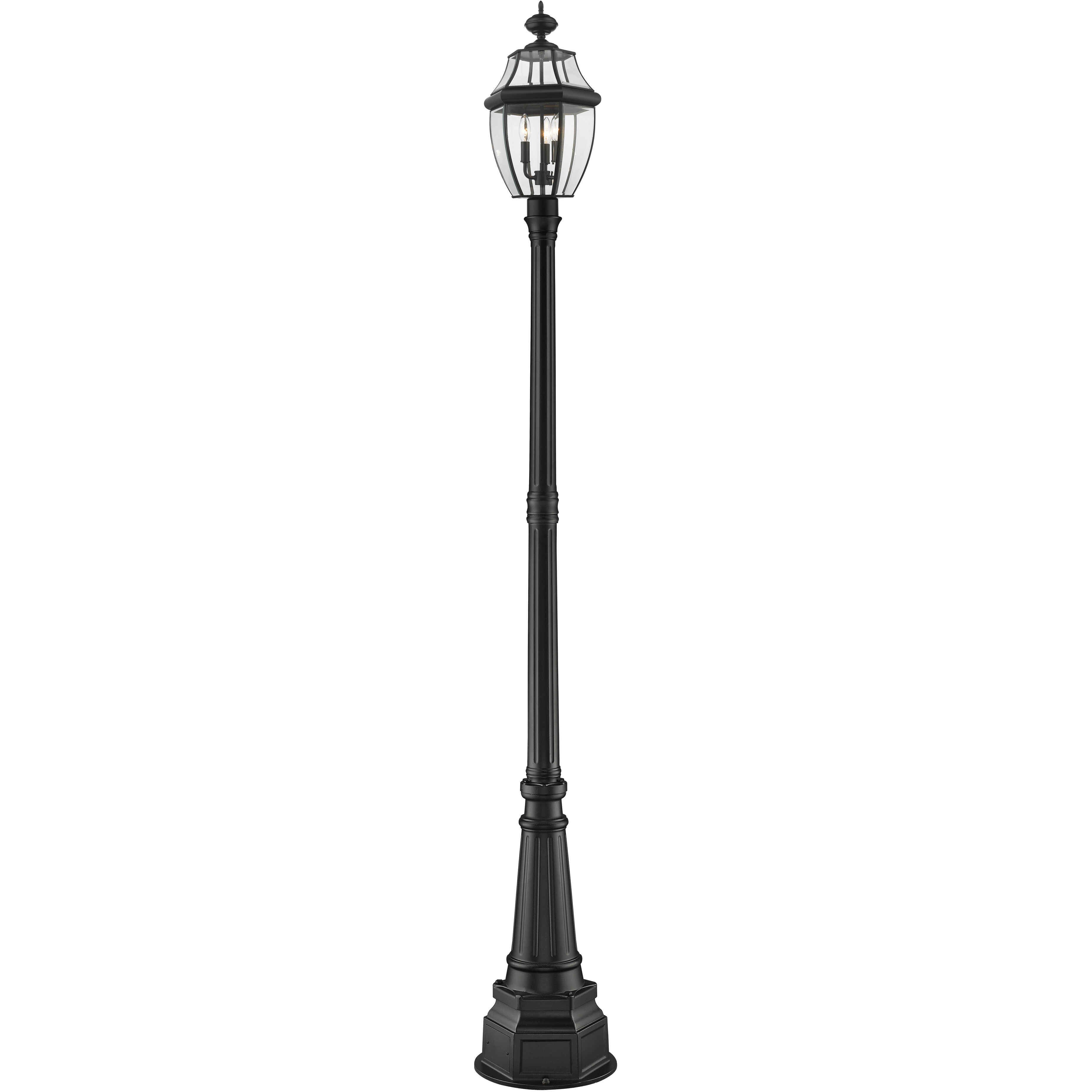 Westover 3 Light 102.25 inch Black Outdoor Post Mounted Fixture