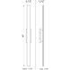 Stylet LED 60 inch Sand Black Outdoor Wall Light