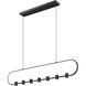 Saros LED 54 inch Matte Black Linear Chandelier Ceiling Light