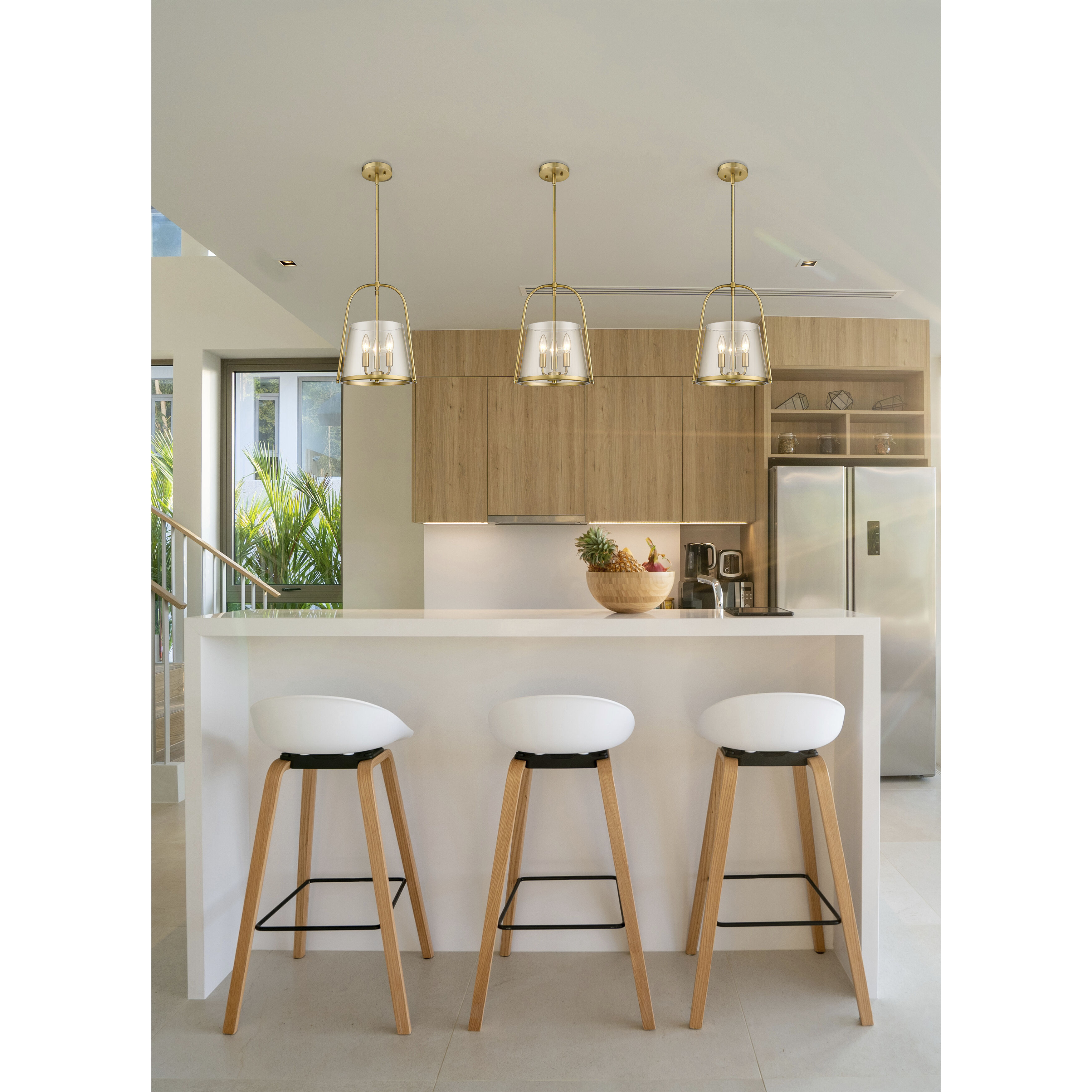 Archis 3 Light 12 inch Modern Gold Pendant Ceiling Light