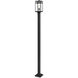 Nuri 1 Light 111.5 inch Black Outdoor Post Mounted Fixture
