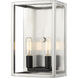 Quadra 2 Light 4.5 inch Brushed Nickel and Black Wall Sconce Wall Light