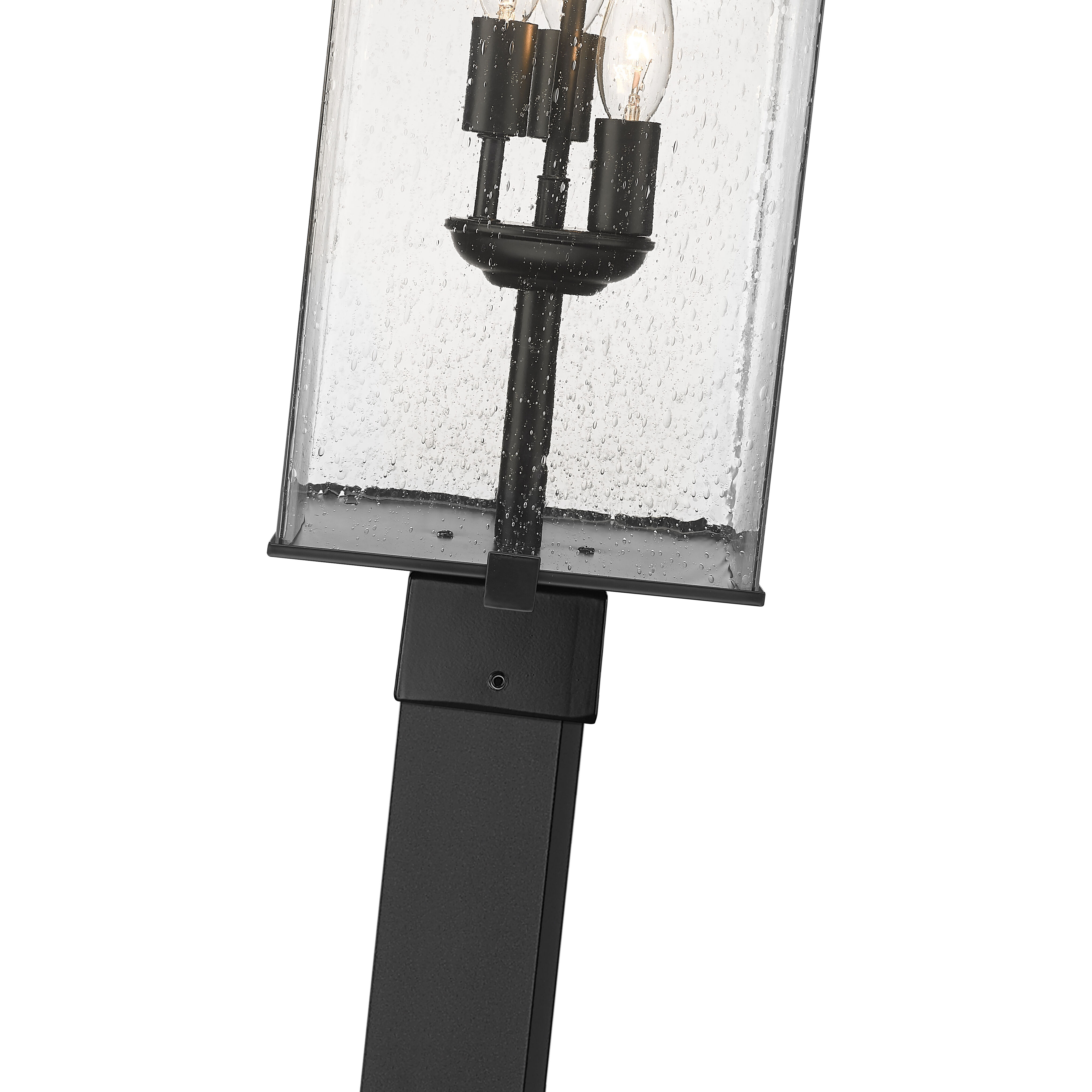 Sana 3 Light 120.25 inch Black Outdoor Post Mounted Fixture