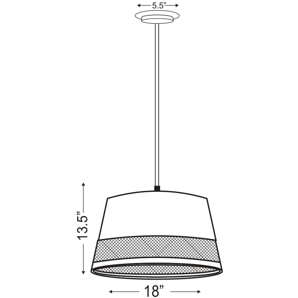Maddox 1 Light 18 inch Rubbed Brass Chandelier Ceiling Light