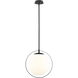 Midnetic 1 Light 12 inch Matte Black Pendant Ceiling Light