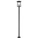 Rainer 4 Light 116.75 inch Black Outdoor Post Mounted Fixture in G9