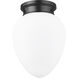 Gideon 1 Light 10 inch Matte Black Flush Mount Ceiling Light