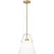Z-Studio 1 Light 12.5 inch Heritage Brass Pendant Ceiling Light