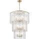 Glacier 12 Light 27.5 inch Modern Gold Chandelier Ceiling Light
