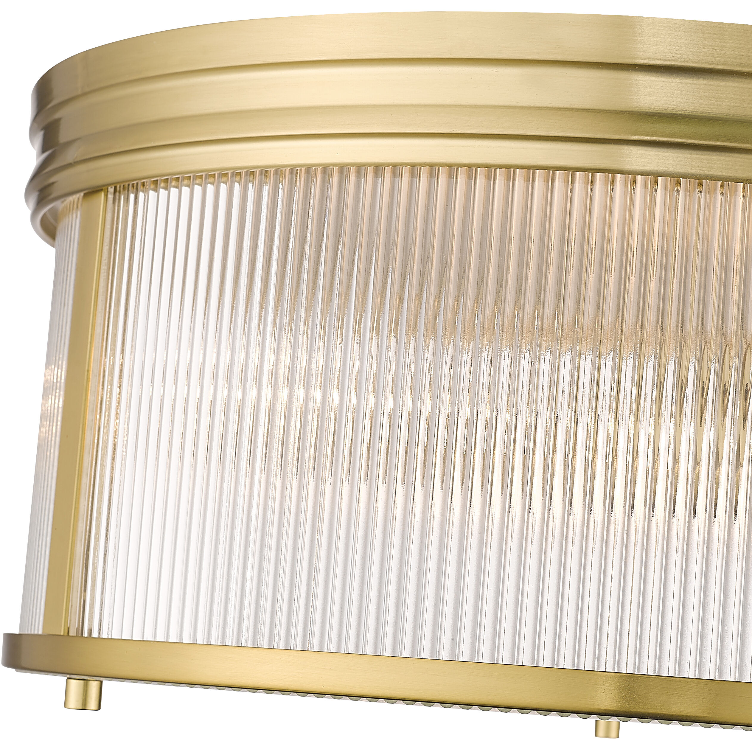 Carnaby 4 Light 18 inch Modern Gold Flush Mount Ceiling Light