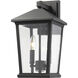 Beacon 2 Light 15 inch Oil Rubbed Bronze Outdoor Wall Light
