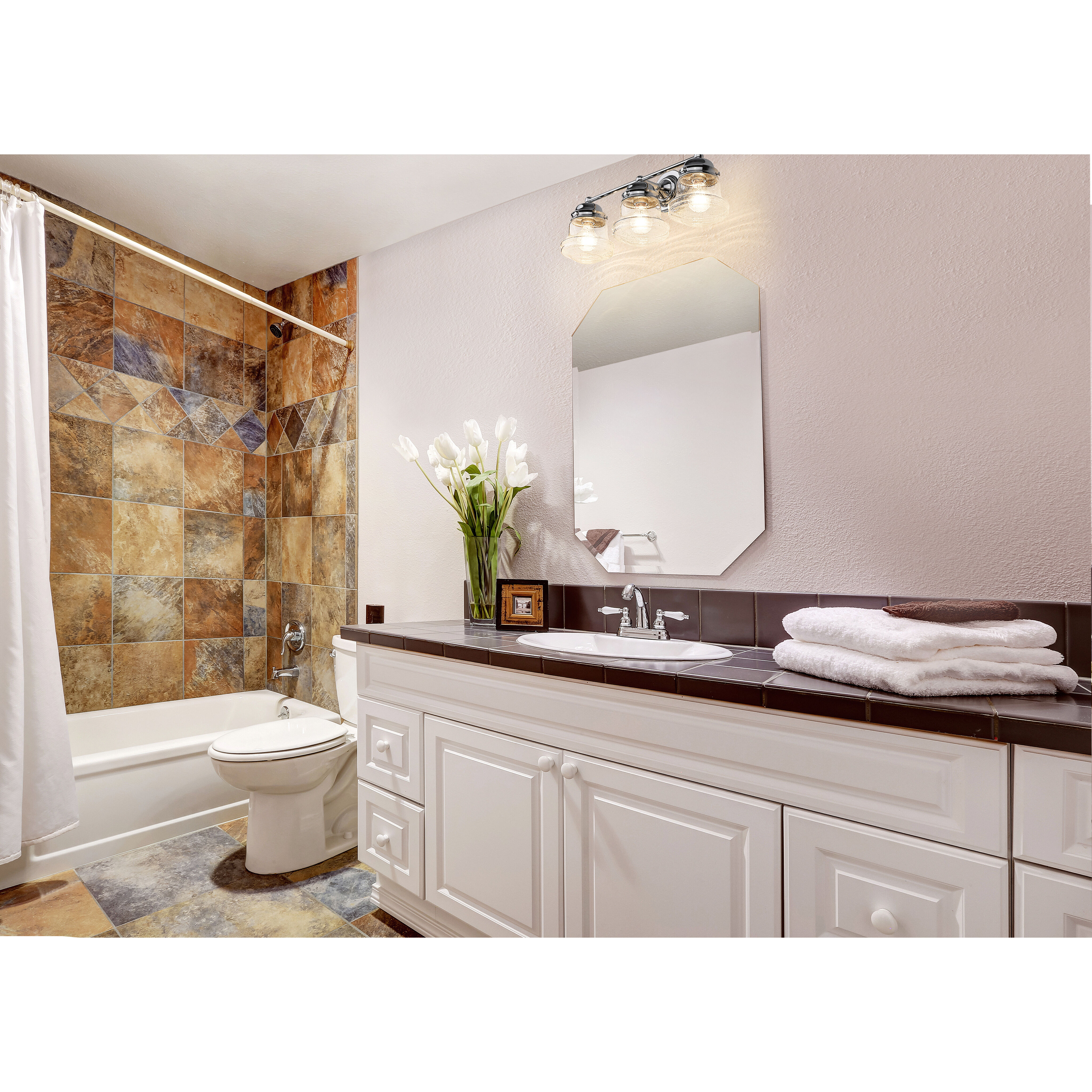 Vaughn 3 Light 22.5 inch Chrome Vanity Wall Light