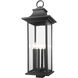 Tiberius 6 Light 34 inch Black Outdoor Post Mount Fixture