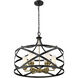 Malcalester 6 Light 24 inch Matte Black and Olde Brass Chandelier Ceiling Light