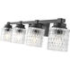 Jacqueline 4 Light 31.5 inch Matte Black Bathroom Vanity Wall Light