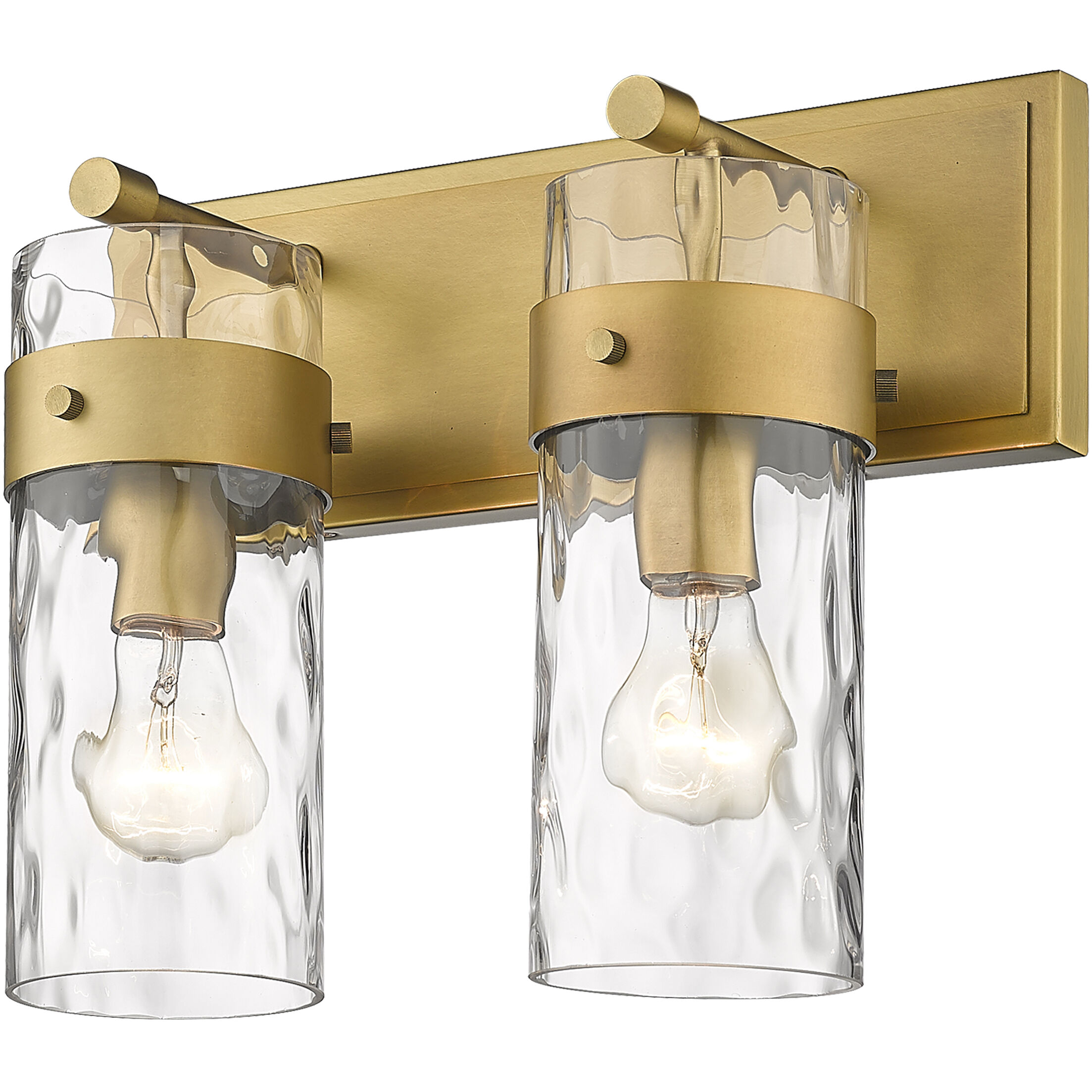 Fontaine 2 Light 14 inch Rubbed Brass Vanity Wall Light in Rubbed Bronze