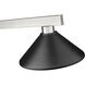 Cobalt 3 Light 46 inch Brushed Nickel Billiard Ceiling Light in Matte Black