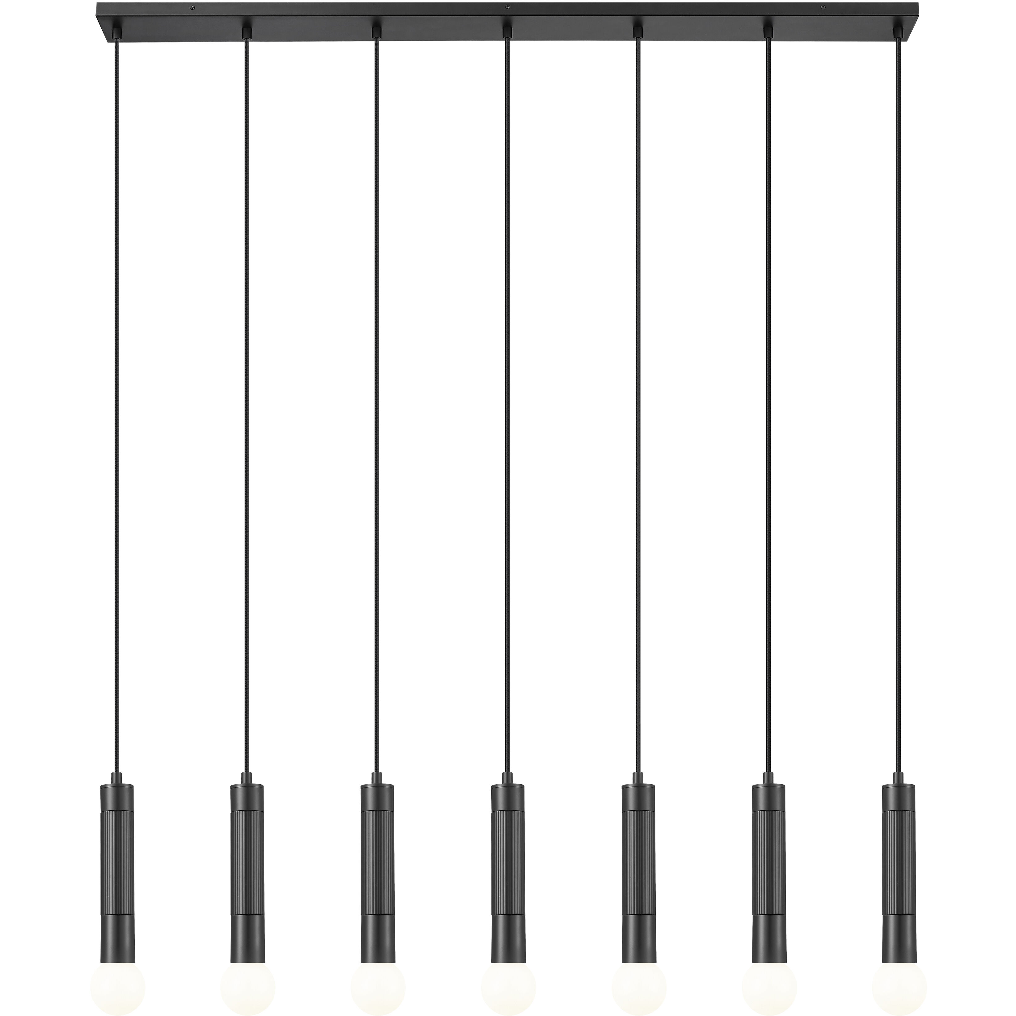 Stari Linear Chandelier Ceiling Light in Matte Black