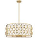 Harden 8 Light 26.25 inch Modern Gold Pendant Ceiling Light