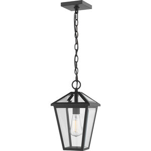 Talbot 1 Light 8.25 inch Black Outdoor Chain Mount Ceiling Fixture in Clear Beveled Glass
