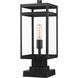 Nuri 1 Light 19.5 inch Black Outdoor Pier Mounted Fixture