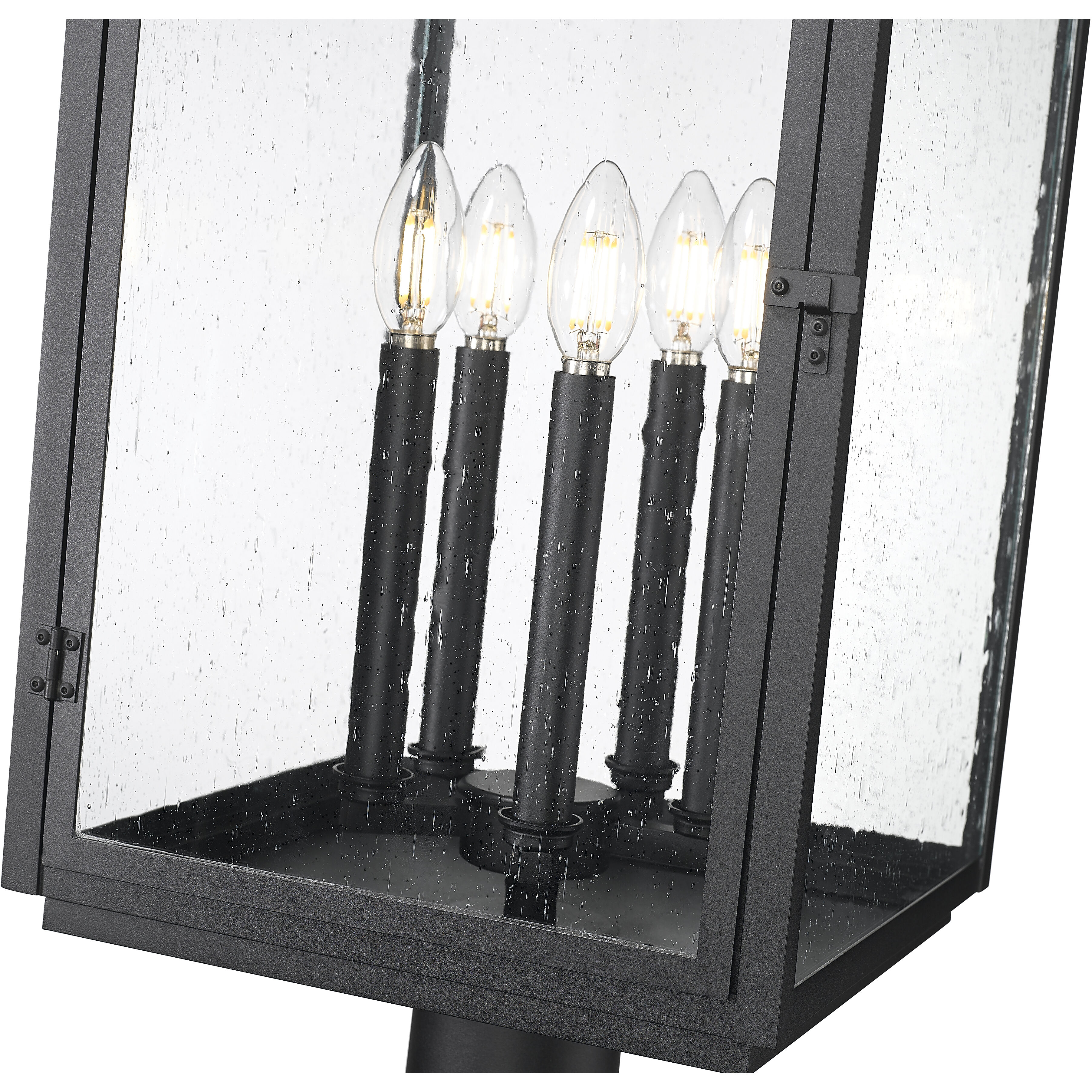 Hartwell 5 Light 28.75 inch Sand Black Outdoor Pier Mounted Fixture