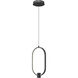 Saros Pendant Ceiling Light in Matte Black, LED