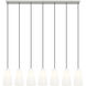 Farrell 7 Light 54 inch Brushed Nickel Linear Chandelier Ceiling Light
