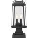 Millworks 2 Light 18 inch Black Outdoor Pier Mounted Fixture in 5.5