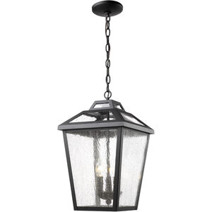 Bayland 3 Light 11 inch Black Outdoor Chain Mount Ceiling Fixture in 9.56