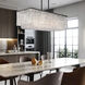 Glacier Linear Chandelier Ceiling Light in Matte Black