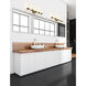 Grayson 5 Light 40 inch Modern Gold Vanity Wall Light