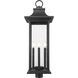 Tiberius 6 Light 34.75 inch Black Outdoor Post Mount Fixture