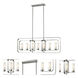 Aideen 7 Light 42.25 inch Brushed Nickel Linear Chandelier Ceiling Light