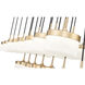 Renaud LED 58.75 inch Modern Gold Linear Chandelier Ceiling Light