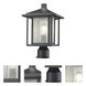 Aspen 1 Light 14.75 inch Black Outdoor Post Mount Fixture