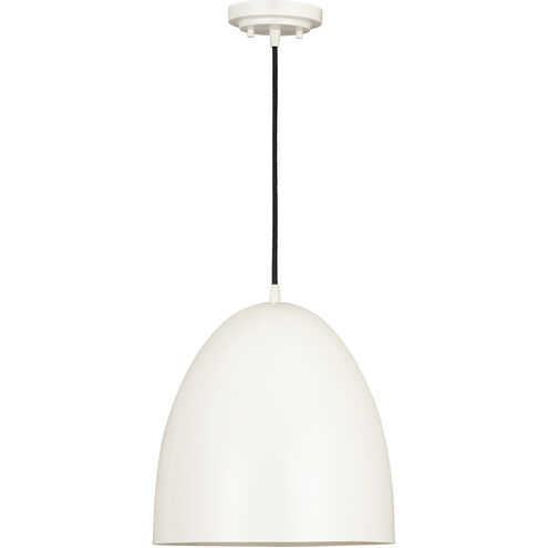 Z-Studio 1 Light 12 inch Satin White Pendant Ceiling Light in Matte White