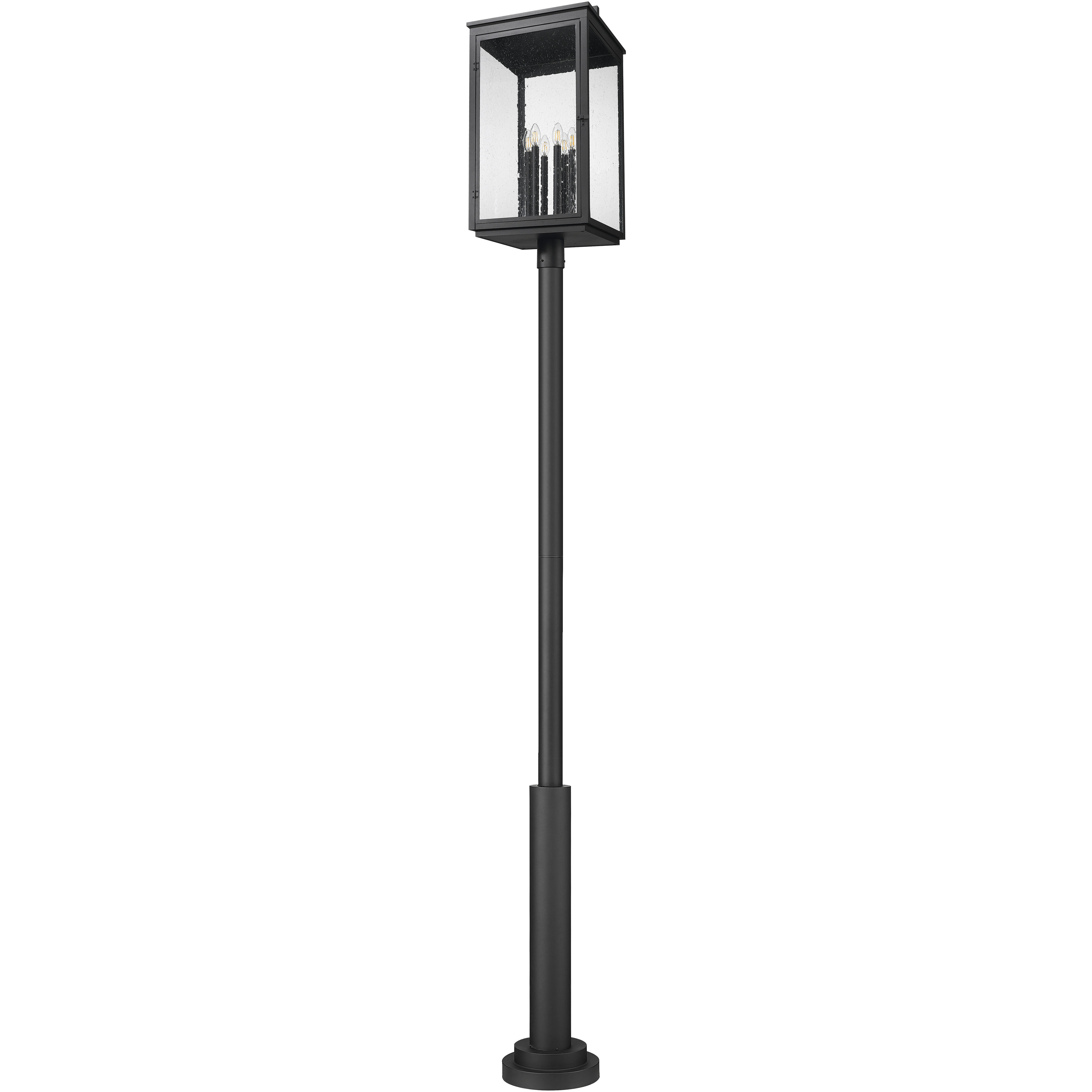 Hartwell 6 Light 127.25 inch Sand Black Outdoor Post Mounted Fixture