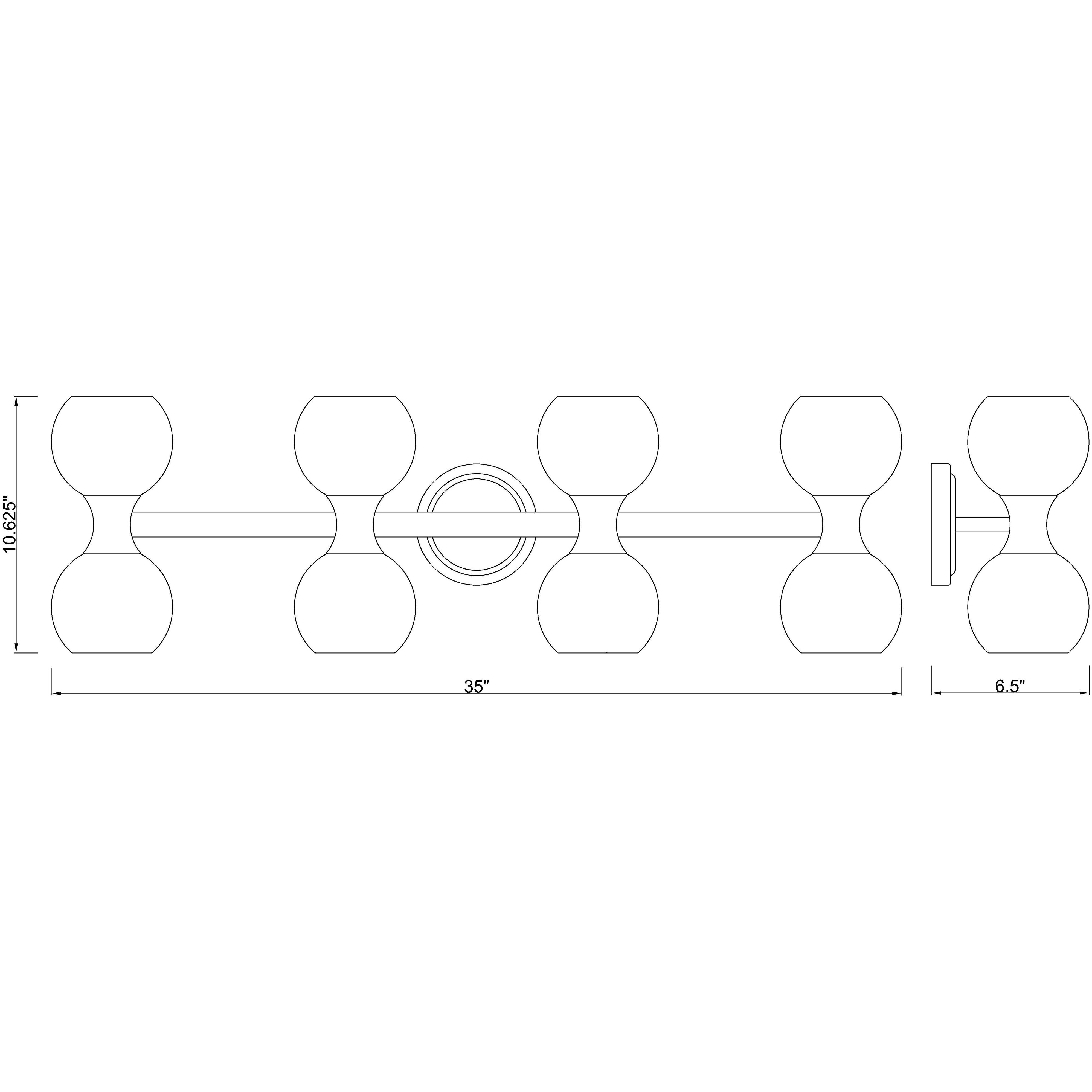 Artemis 4 Light 13 inch Chrome Vanity Wall Light