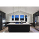 Calumet 5 Light 38 inch Matte Black and Polished Nickel Linear Chandelier Ceiling Light