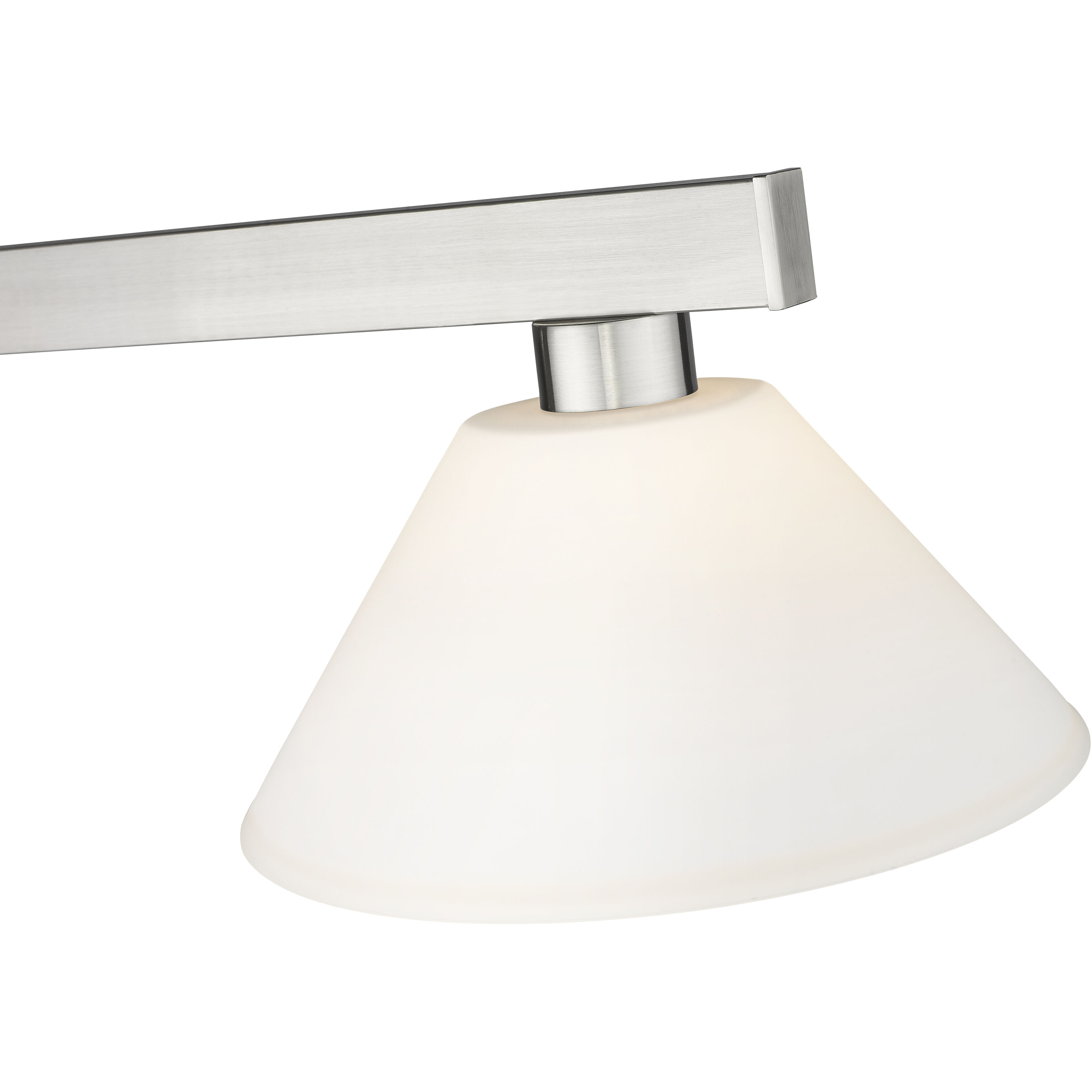 Cobalt 3 Light 46 inch Brushed Nickel Billiard Ceiling Light in Angular Matte Opal Glass