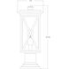Brookside 1 Light 18.5 inch Black Outdoor Pier Mounted Fixture
