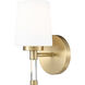 Henri Vanity Wall Light in Modern Gold