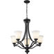 Lagoon 5 Light 26.5 inch Matte Black Chandelier Ceiling Light