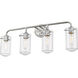 Delaney 4 Light 30 inch Brushed Nickel Vanity Wall Light