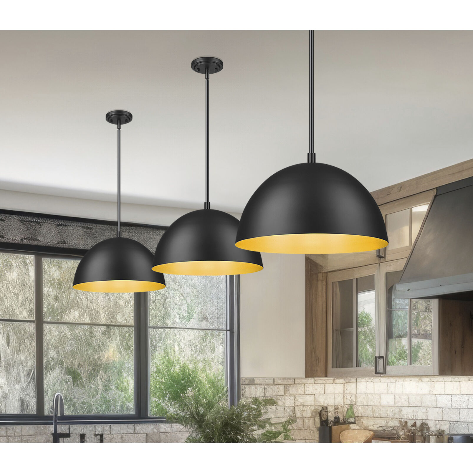Vega Pendant Ceiling Light in Matte Black