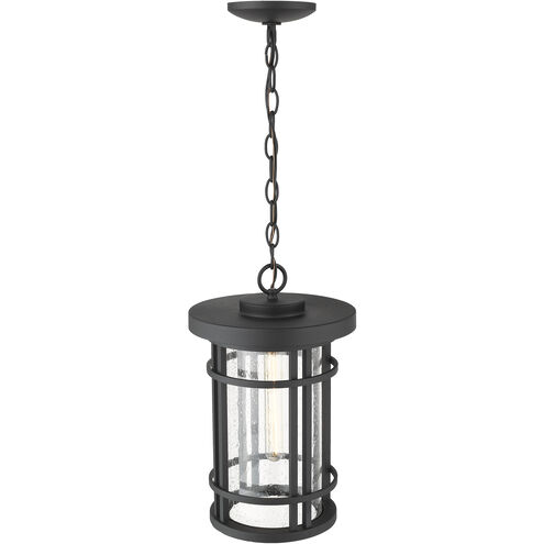 Jordan 1 Light 10 inch Black Outdoor Chain Mount Ceiling Fixture